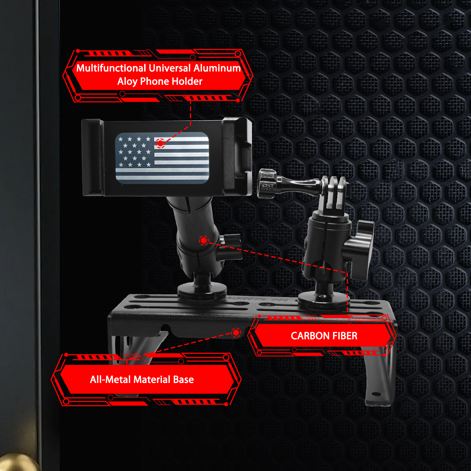 WXRYLYN 2Ways 2022 F250 Metal Dash Platform Phone Mount Phone Holder for 2015-2018 2019 2020 F ord F150 2017-2022 F250/F350 Super Duty Cell Phone Holder Dash Phone Mount F150 Dash Mount