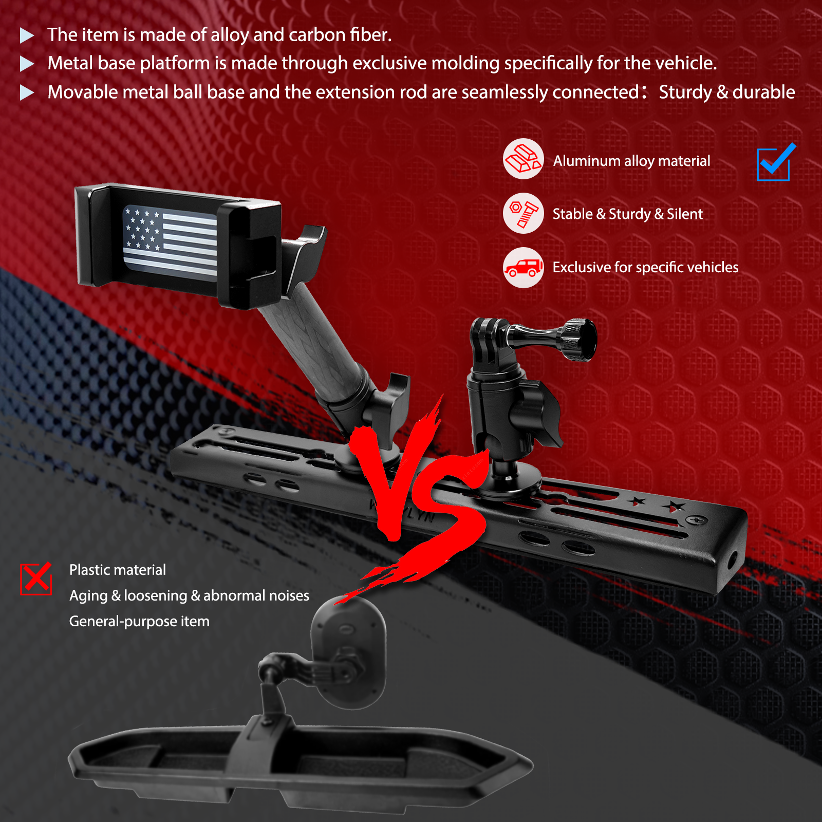 WXRYLYN 2023 Tacoma Dash Phone Holder for 2016-2023 Toyot a Tacoma Metal Dash Platform Phone Mount Phone Holder 2022 Tacoma Cell Phone Holder Dash Phone Mount