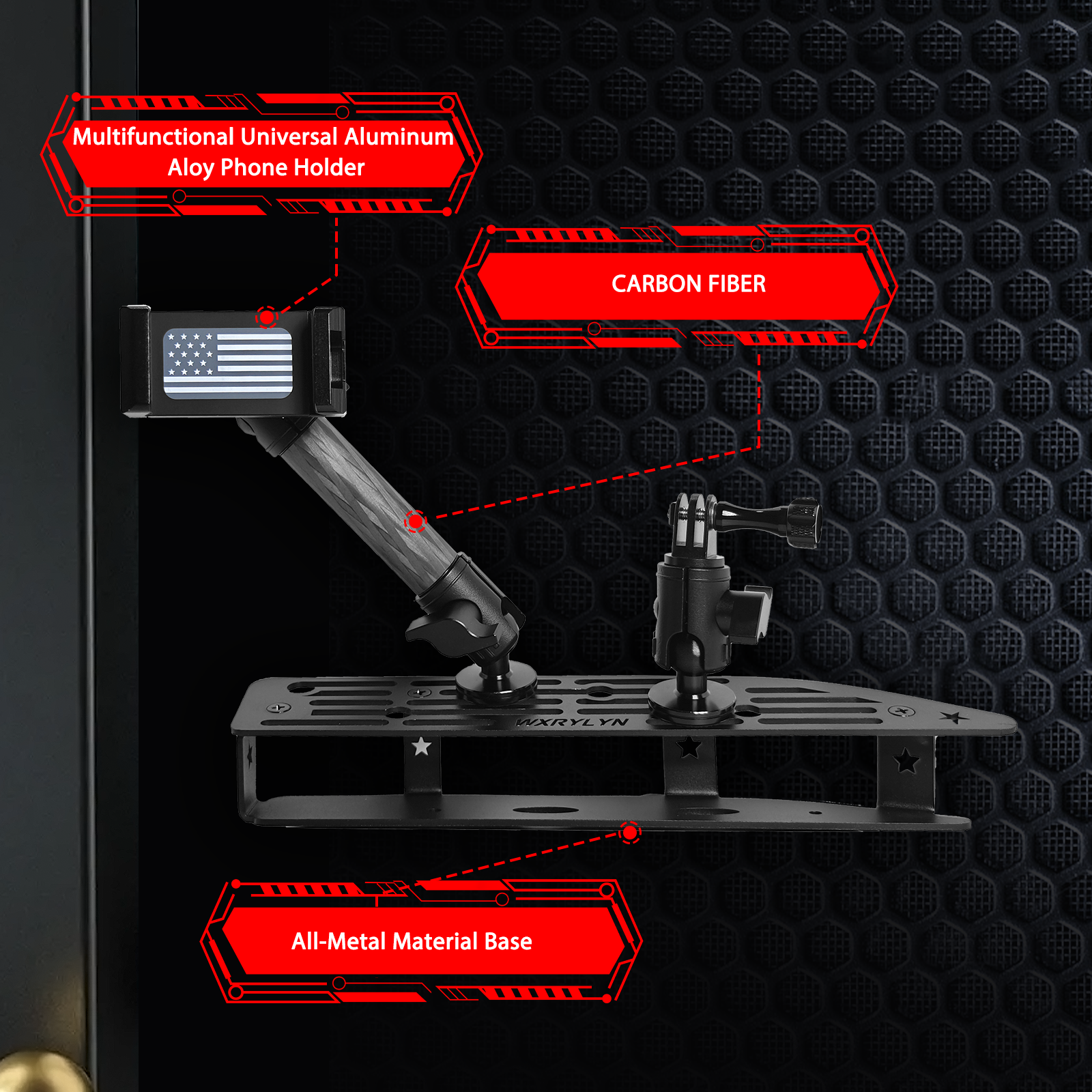 2024 Silverado Sierra Metal Dash Platform Phone Mount Phone Holder for 2022 2023 2024 2025 Silverado&Sierra Cell Phone Holder Dash Phone Mount 2024 Silverado Dash Mount