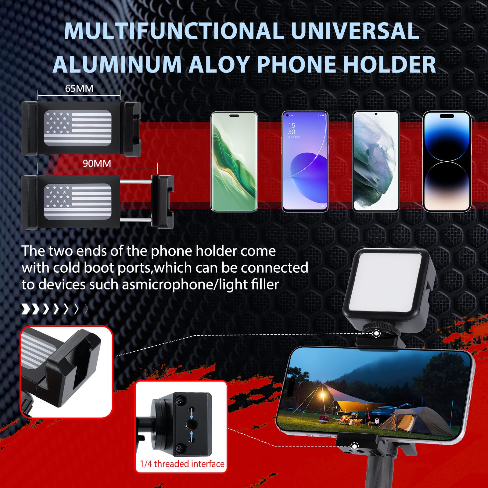 WXRYLYN 2024 2025 Ram Dash Mount Phone Holder for 2019-2025 Ram 1500 2500 3500 TRX Metal Dash Platform Phone Mount Go pr o Holder 2025 Ram Cell Phone Holder Dash Phone Mount