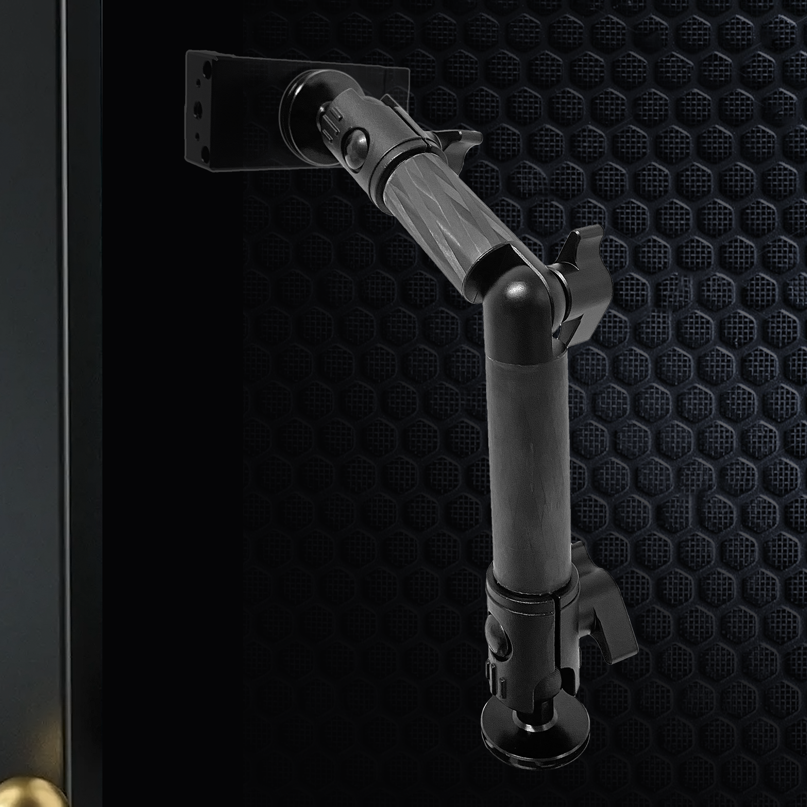 WXRYLYN 60mm to 40mm Lockable and Adjustable Dual-Ended Carbon Fiber Kevlar Mounting Arm Articulating Joint, Compatible with 20mm Ball Mount Base,20mm Ball Mount Arm