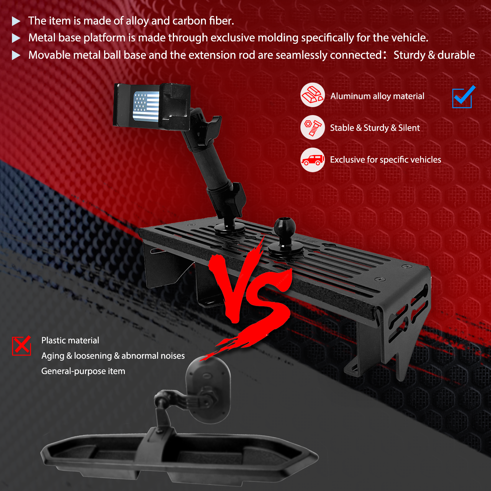 2024 2025 Tacoma Dash Phone Holder for 2024 2025 Toyot a Tacoma Metal Platform Phone Mount 2024 Tacoma Cell Phone Holder Dash Phone Mount(Only for 14Inch Screen/No Drill Installation)