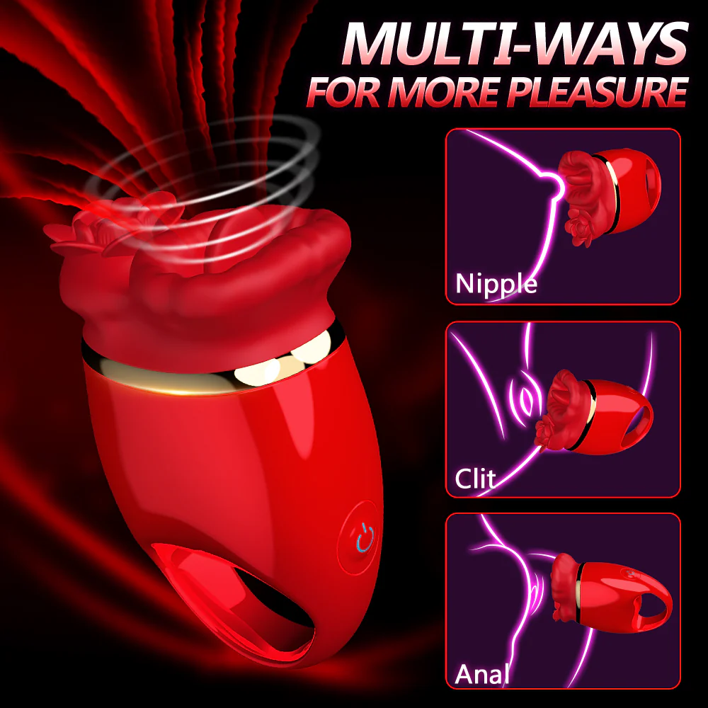 Emerald Lips Clitoris Licking Vibrator - smoochlovers