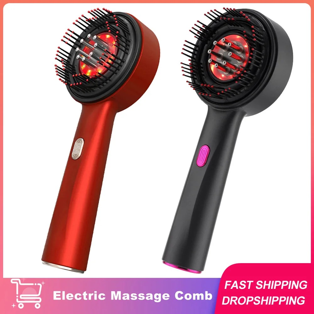 Electric Hair Regrowth Brush with Infrared Light Machine Acupoint Scalp Massage Anti-Hair Loss Exercise Hair Scrubber Combs NMSZ506250