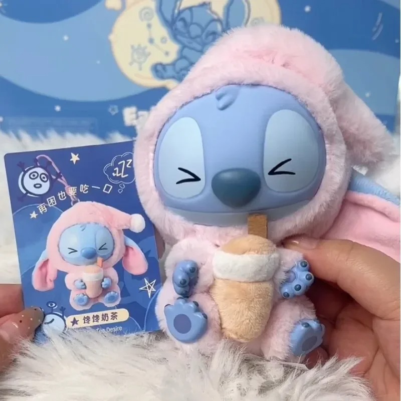 Stitch Eat Something Before Sleep Series Blind Box Vinyl Plush Pendant Mystery Box Cute Stitch Doll Surprise Toy Gift Toy