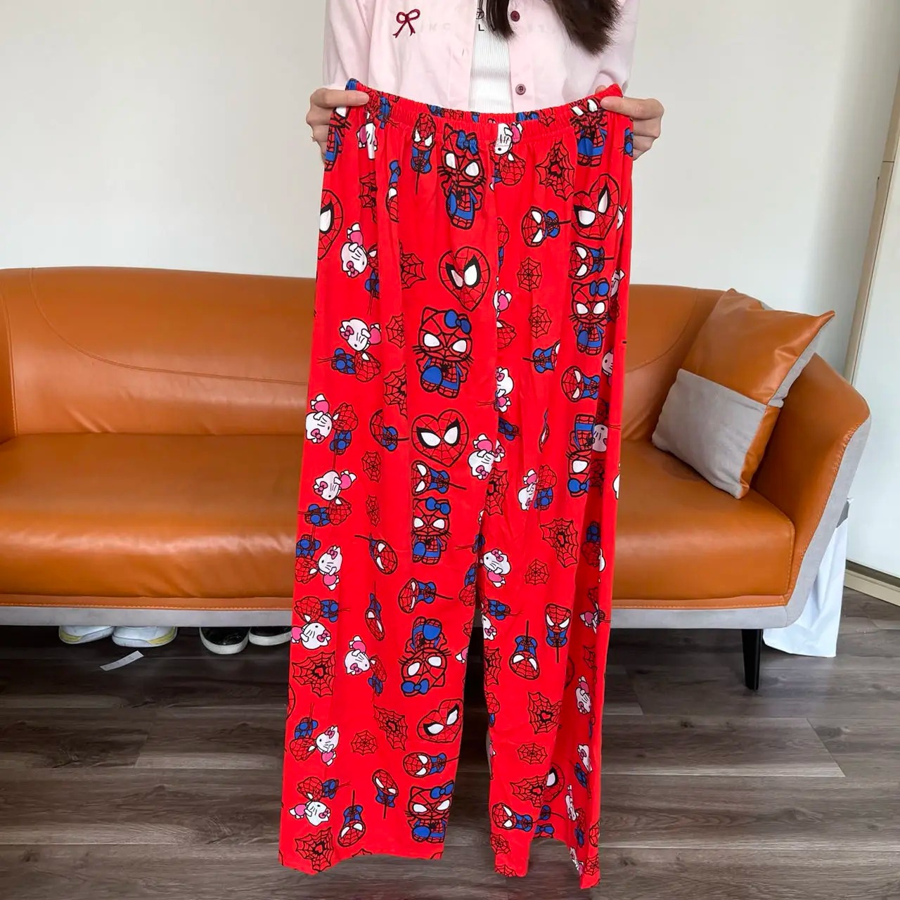 2025 Pajamas Halloween Flannel Fashion Trouserswomen Woolen Anime Cartoon Casual Home Pants Autumn