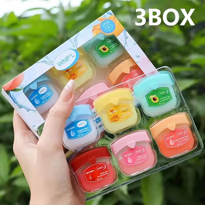4/6/8pcs Fruit Series Lip Balm Set Set Moisturizing Refreshing Non-sticky Anti-Cracked Lip Mask Vaseline for Lips Makeup