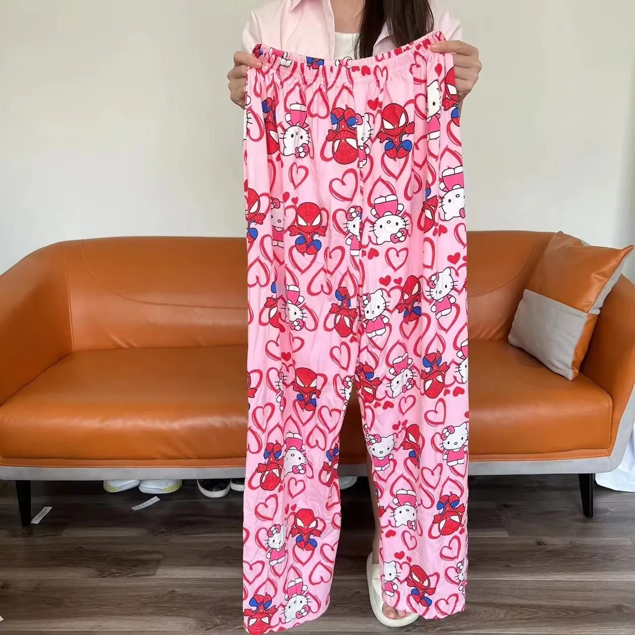 2025 Pajamas Halloween Flannel Fashion Trouserswomen Woolen Anime Cartoon Casual Home Pants Autumn