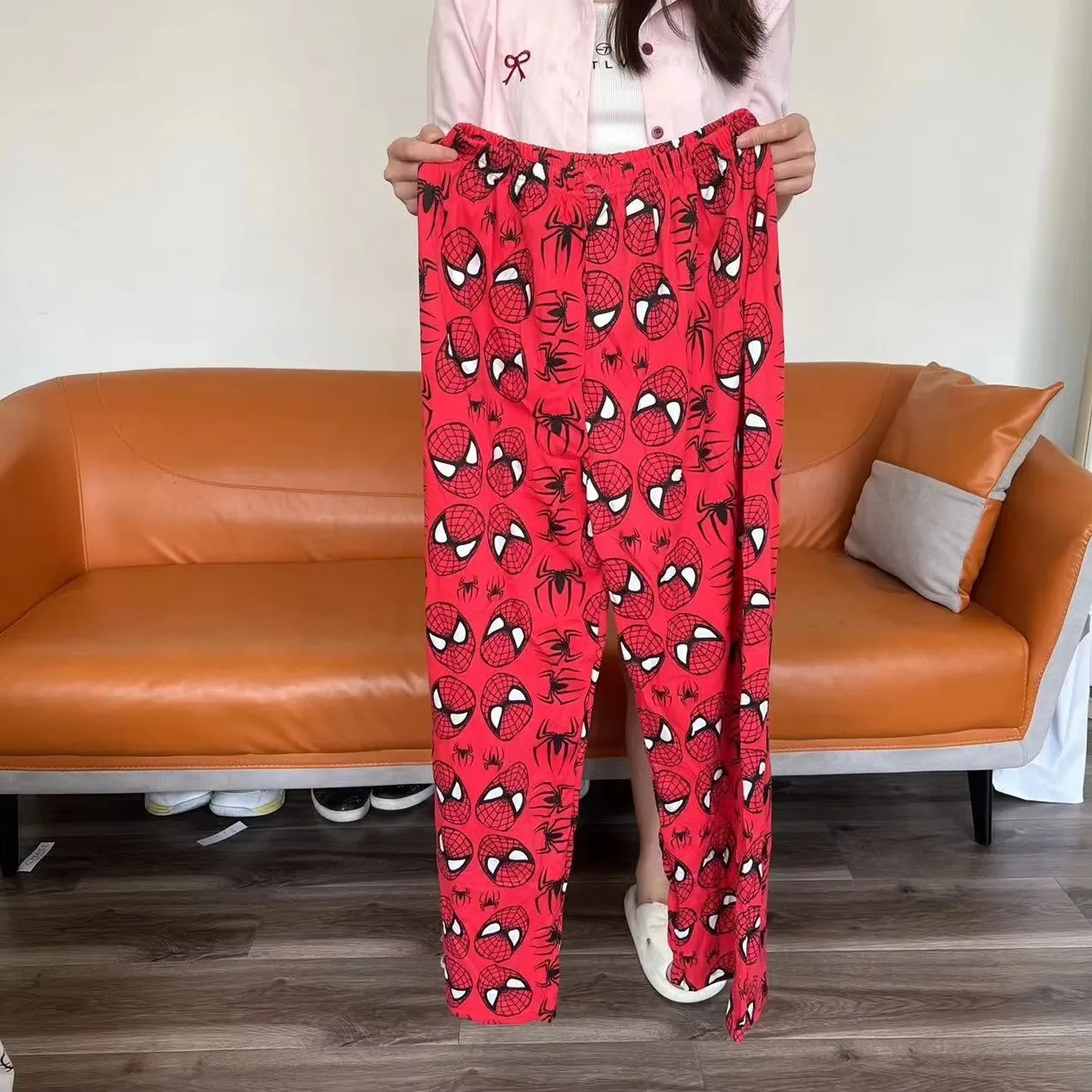 2025 Pajamas Halloween Flannel Fashion Trouserswomen Woolen Anime Cartoon Casual Home Pants Autumn