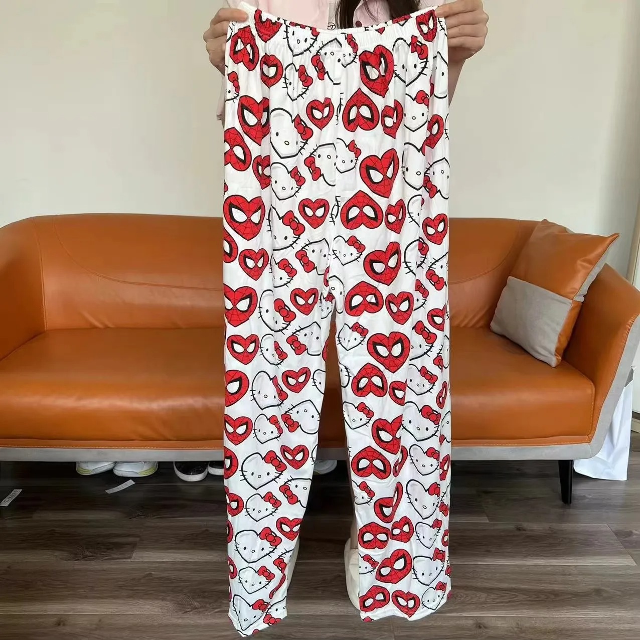 2025 Pajamas Halloween Flannel Fashion Trouserswomen Woolen Anime Cartoon Casual Home Pants Autumn