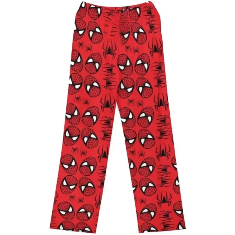 2025 Pajamas Halloween Flannel Fashion Trouserswomen Woolen Anime Cartoon Casual Home Pants Autumn