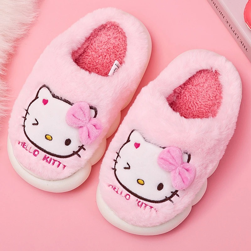 Cotton Slippers Cute Cartoon Autumn and Winter Warm Plush Anti slip Slippers