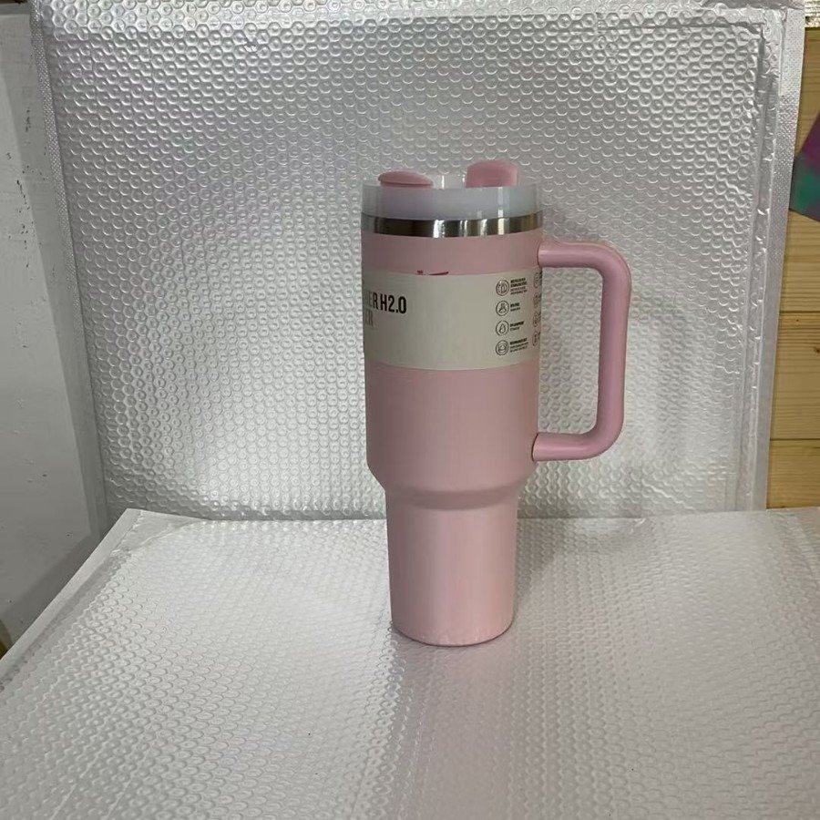 2025New Arrivals Thermal Coffee Cup with Straw Stainless Steel Vacuum Insulated Tumbler 40oz Thermal Iced Travel Cup for Outdoor