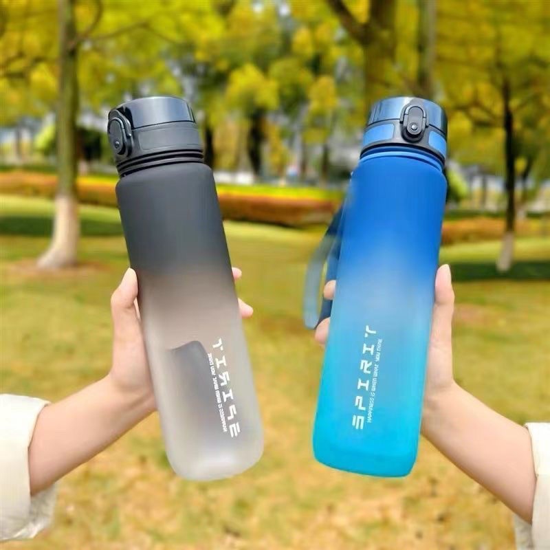 500ml/650ml/1000ml Sports Water Bottle Leak Proof Colorful Plastic Cup Drinking for Outdoor Travel Portable Gym Fitness Jugs