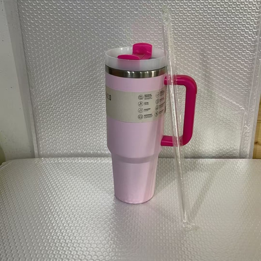 2025New Arrivals Thermal Coffee Cup with Straw Stainless Steel Vacuum Insulated Tumbler 40oz Thermal Iced Travel Cup for Outdoor