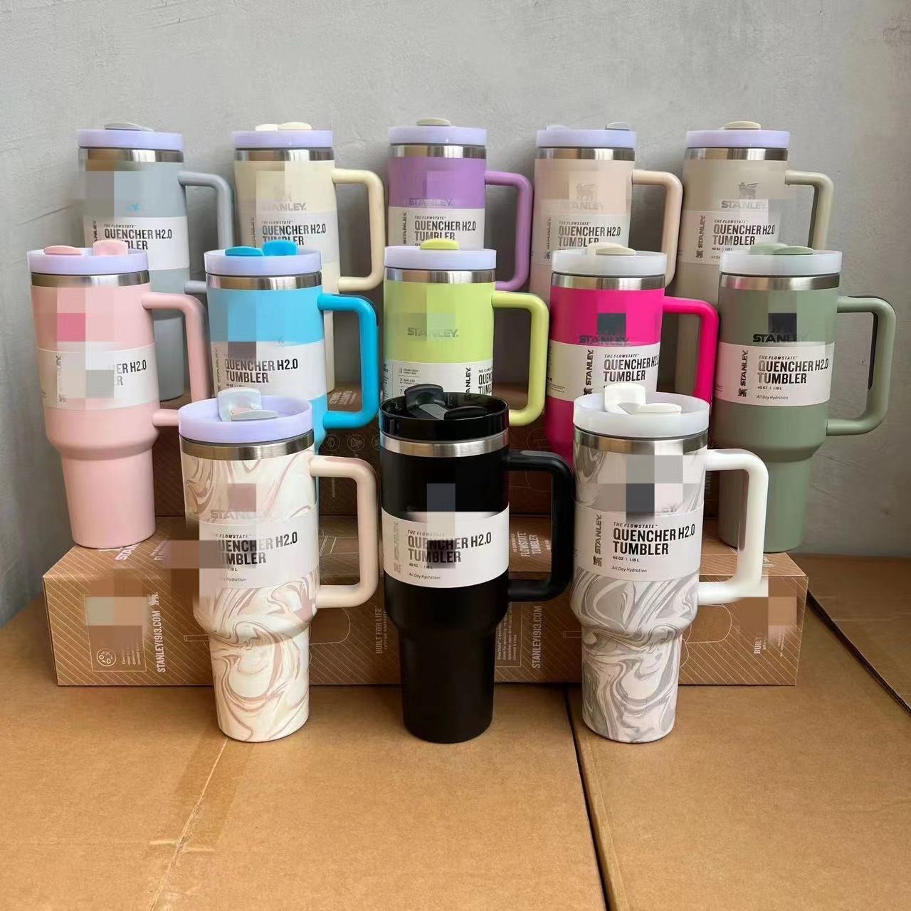 2025New Arrivals Thermal Coffee Cup with Straw Stainless Steel Vacuum Insulated Tumbler 40oz Thermal Iced Travel Cup for Outdoor