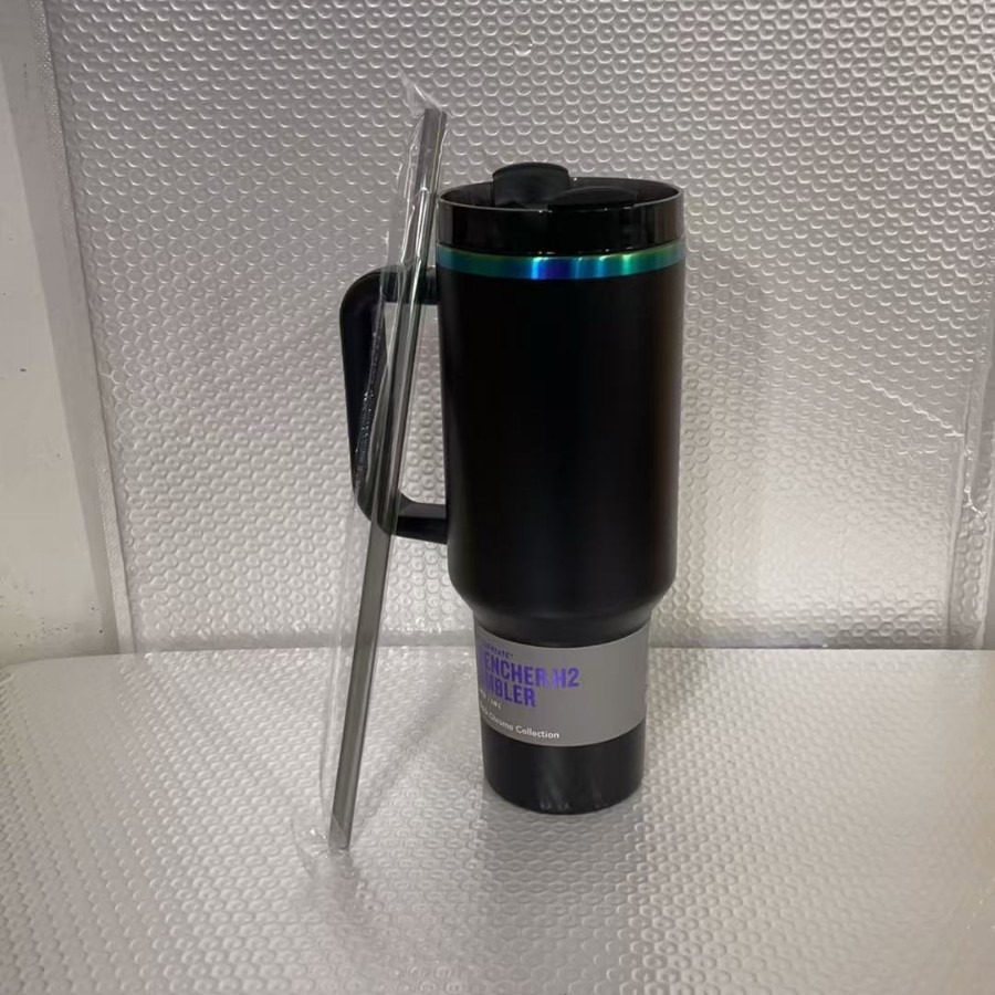 2025New Arrivals Thermal Coffee Cup with Straw Stainless Steel Vacuum Insulated Tumbler 40oz Thermal Iced Travel Cup for Outdoor