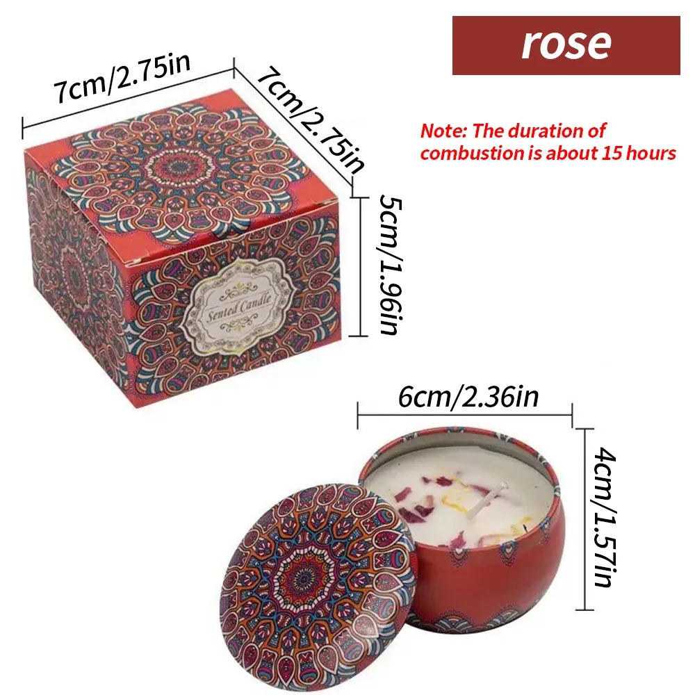 1 piece - Dried Flower Aromatherapy Candle | Combination of Soy Wax Oil and Essential Oil | Ideal Gift for Female Friends