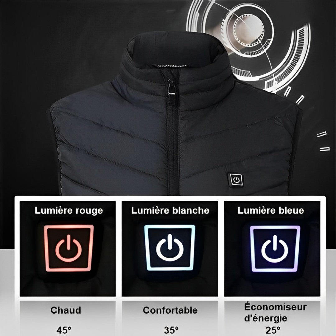 New Hot Selling Electric Heating Vest Coats Jackets Vests 9 Areas Black JRBX9869