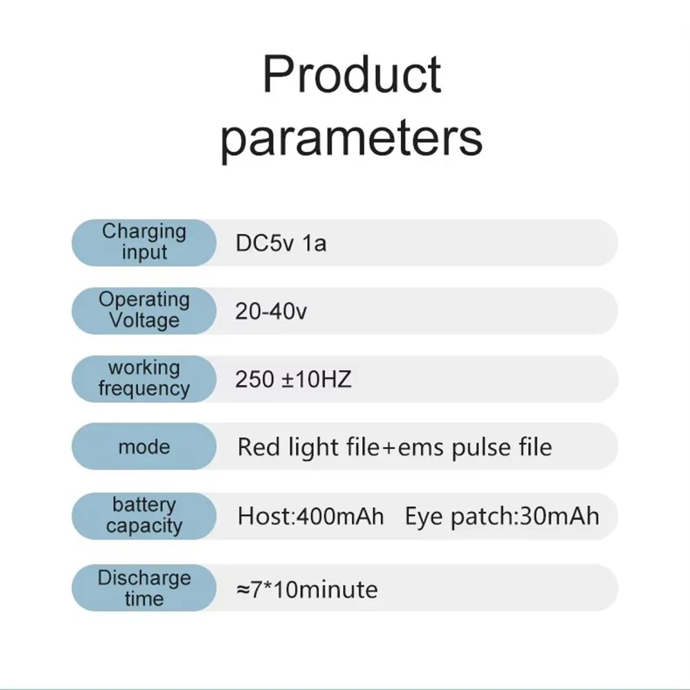 EMS Micro-current Led Red Light Eye Care Massage With Gel Patch For Treatment Under Eye Wrinkle Improvement Dark Circles Removal Eye Lines MRY503280