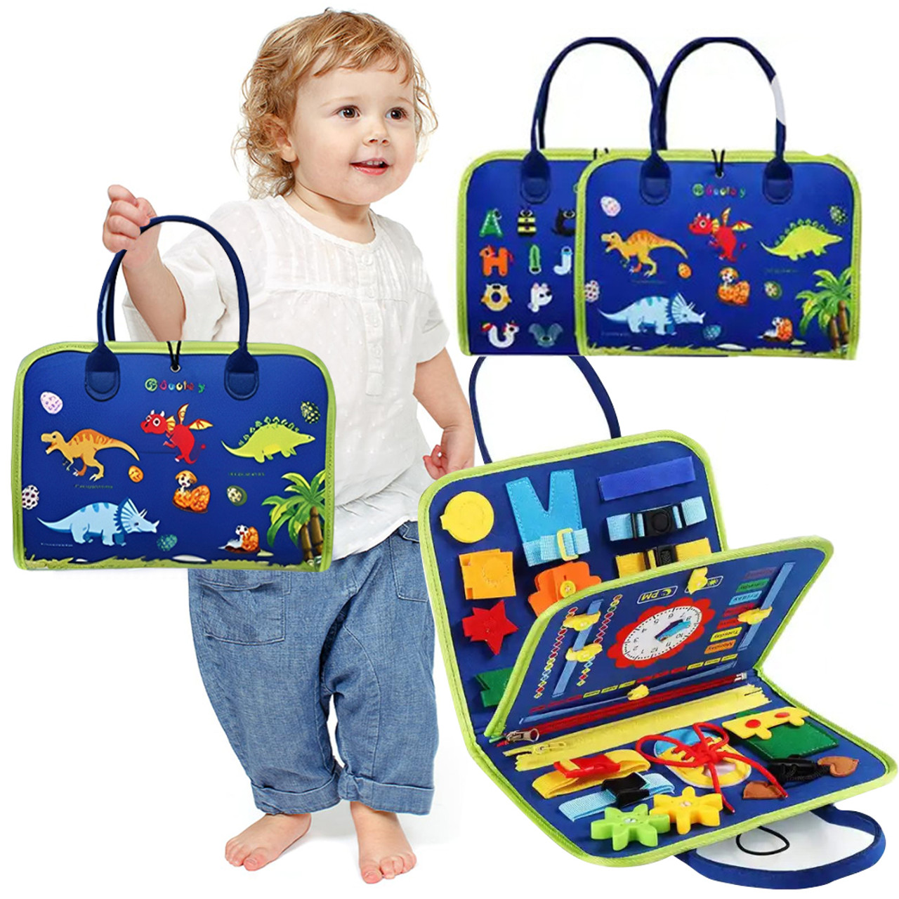 Dinosaur Felt Learning Board Busy Board Early Education Enlightenment Educational Tools for Toddlers And Children ZJSB507162