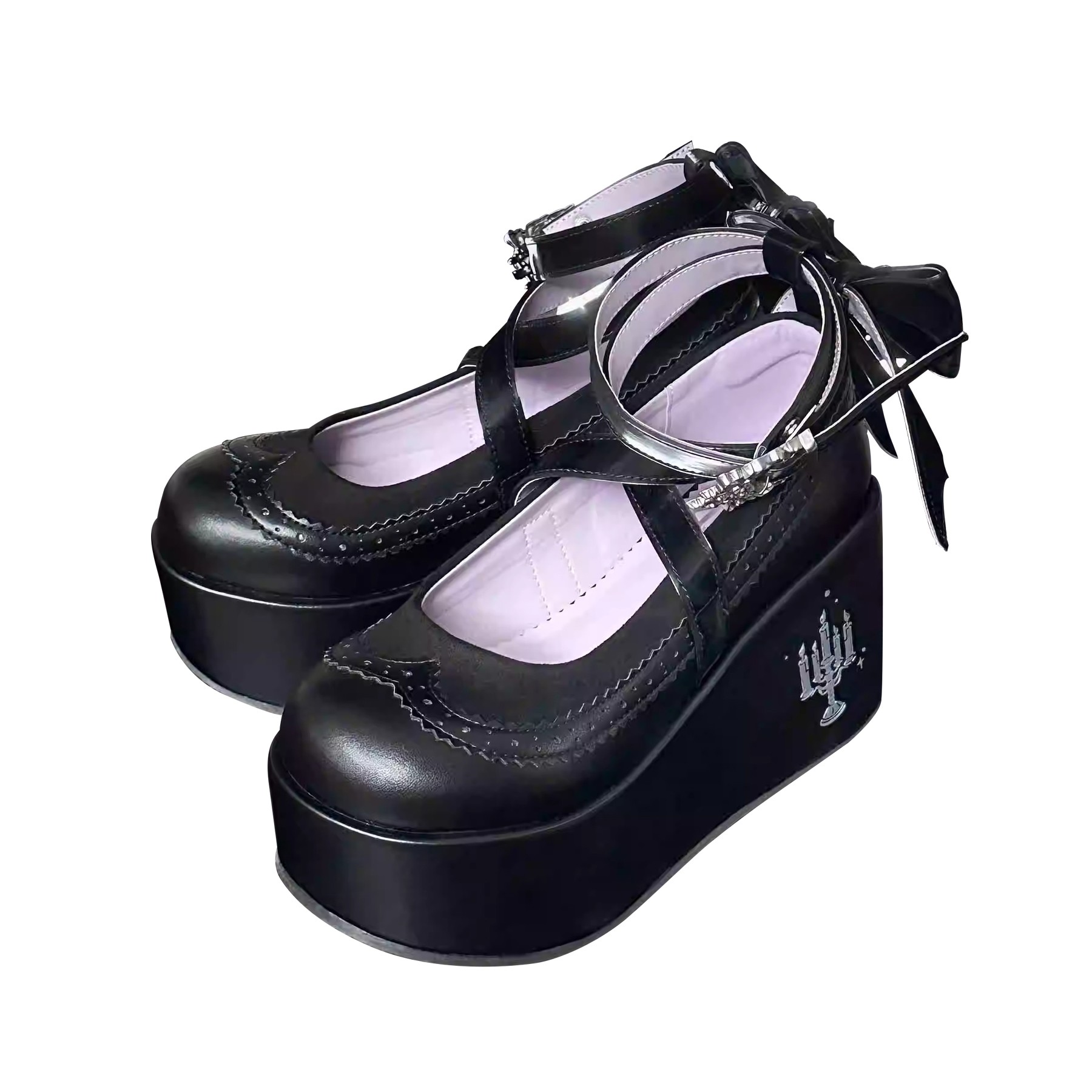 Witch's Dinner GURURU Original Goth Punk Spice Girls Strap Mary Jane Thick Shoes