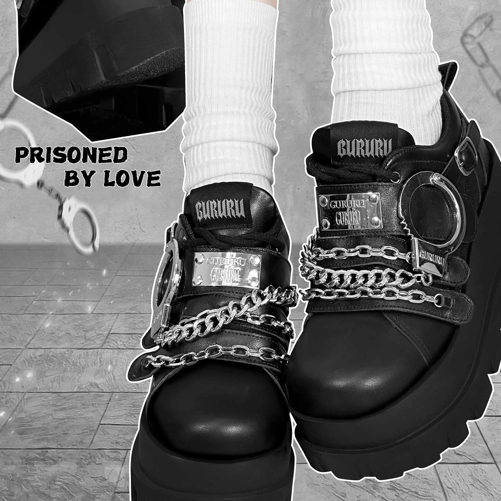 Women's Goth Boots Punk Black Metallic Goth Platform Chunky Ankle Boots Thick Sole Goth Boots Designer Shoes