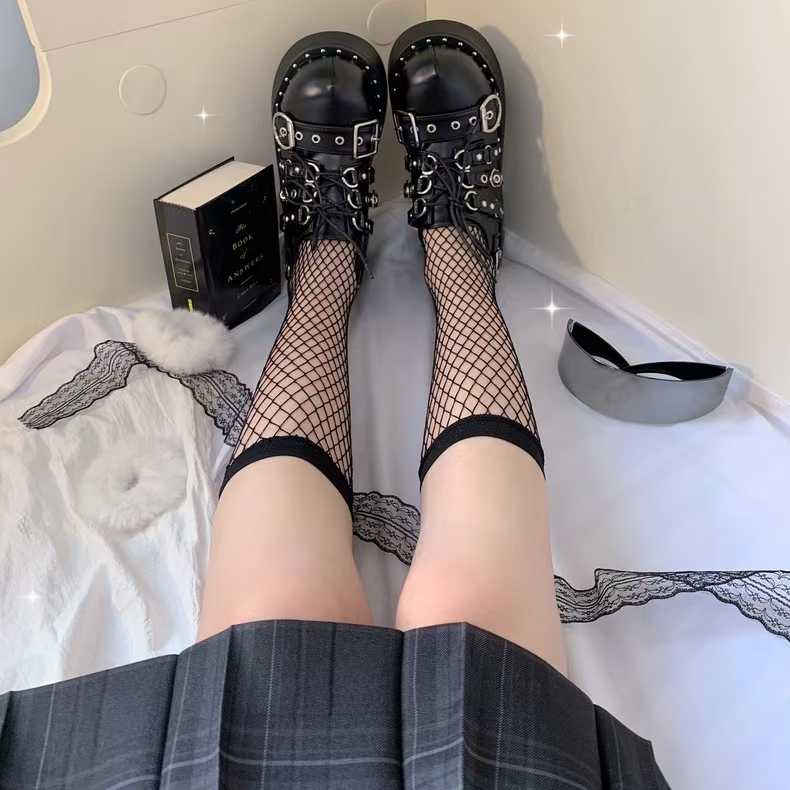 Rock Hottie GURURU Original Punk Dark Buckle Gothic Thick Leather Shoes