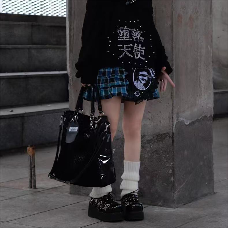 Rock Hottie GURURU Original Punk Dark Buckle Gothic Thick Leather Shoes