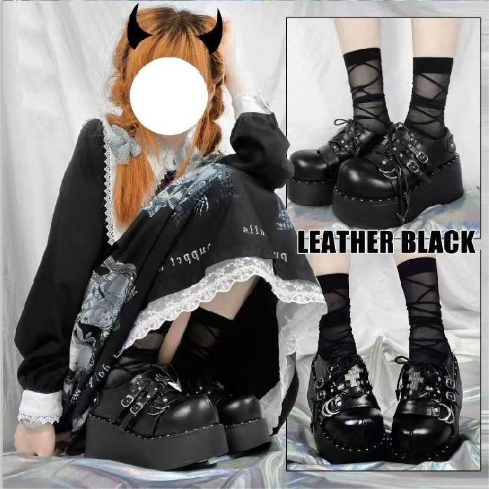 GURURU Original Lolita Y2K Subculture Punk Chunky Platform Shoes – Edgy, Stylish, and Comfortable