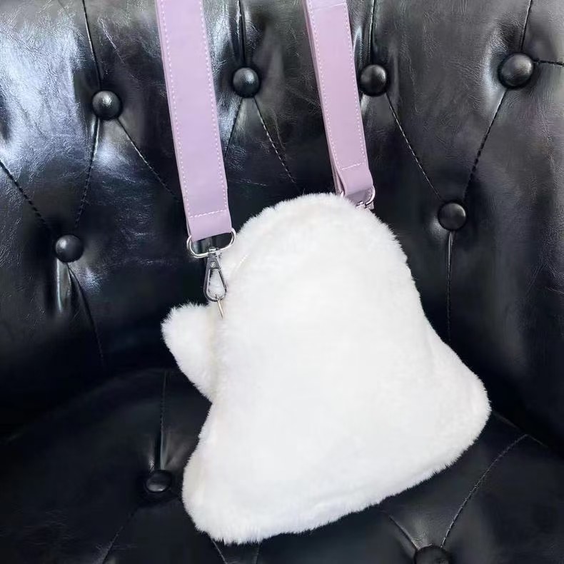 Original Ghost Plush Backpack/Crossbody Bag – Adorable Halloween Must-Have! 🎃👻💜
