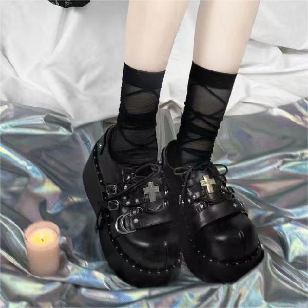 GURURU Original Lolita Y2K Subculture Punk Chunky Platform Shoes – Edgy, Stylish, and Comfortable