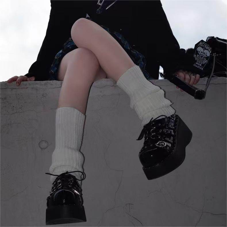 Rock Hottie GURURU Original Punk Dark Buckle Gothic Thick Leather Shoes