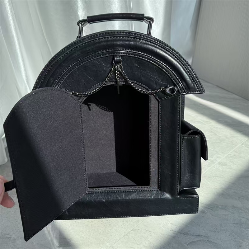 Gothic Aesthetic Ita Bag | Gururu Original Backpack | Lolita Skull Tombstone Design