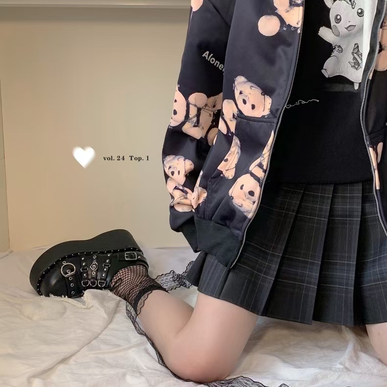 Rock Hottie GURURU Original Punk Dark Buckle Gothic Thick Leather Shoes