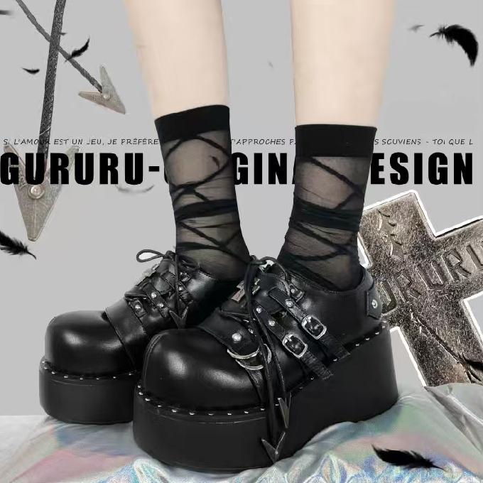GURURU Original Lolita Y2K Subculture Punk Chunky Platform Shoes – Edgy, Stylish, and Comfortable