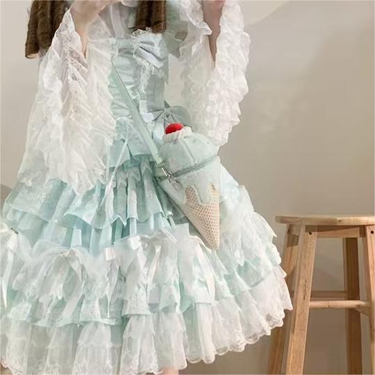 GURURU Melted Ice Cream Plush Lolita Crossbody Bag – Sweet, Unique, and Irresistibly Cute