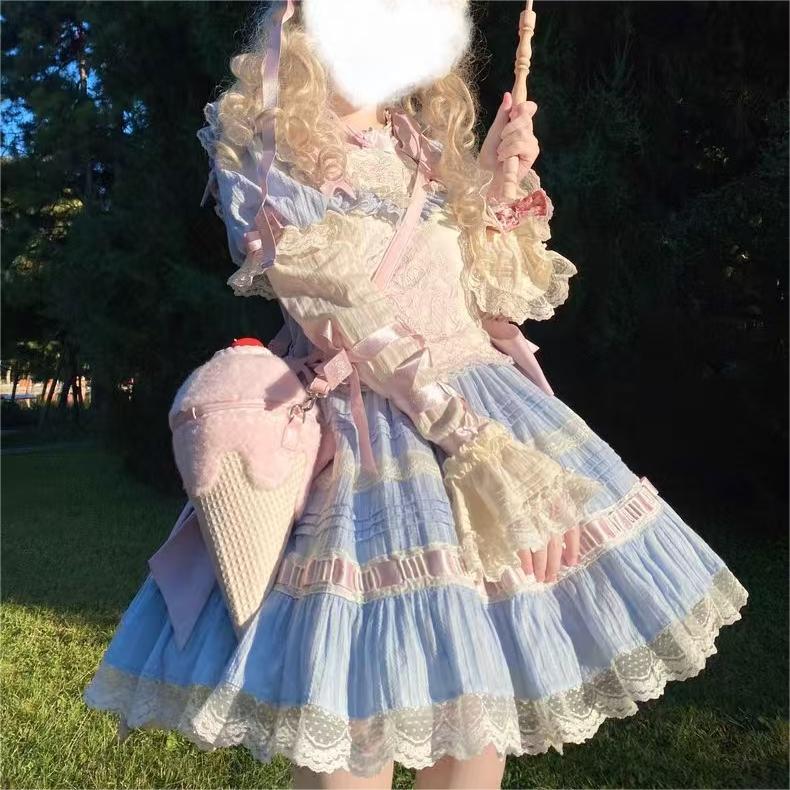 GURURU Melted Ice Cream Plush Lolita Crossbody Bag – Sweet, Unique, and Irresistibly Cute