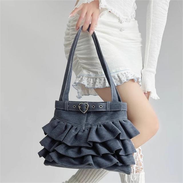 GURURU Original Denim Corset & Skirt-Shaped Bag – A Unique and Eye-Catching Design