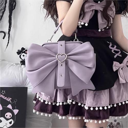 GURURU Oversized Bow Backpack – Cute and Edgy Y2K-Inspired Design