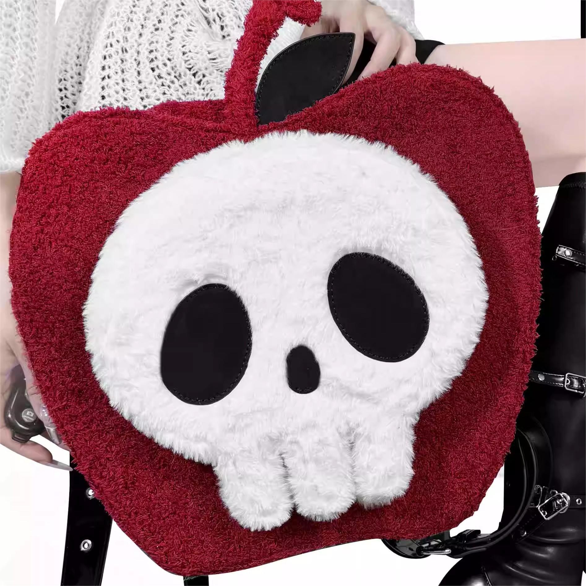 GURURU Apple Skull Backpack – Edgy, Spacious, and Uniquely Crafted