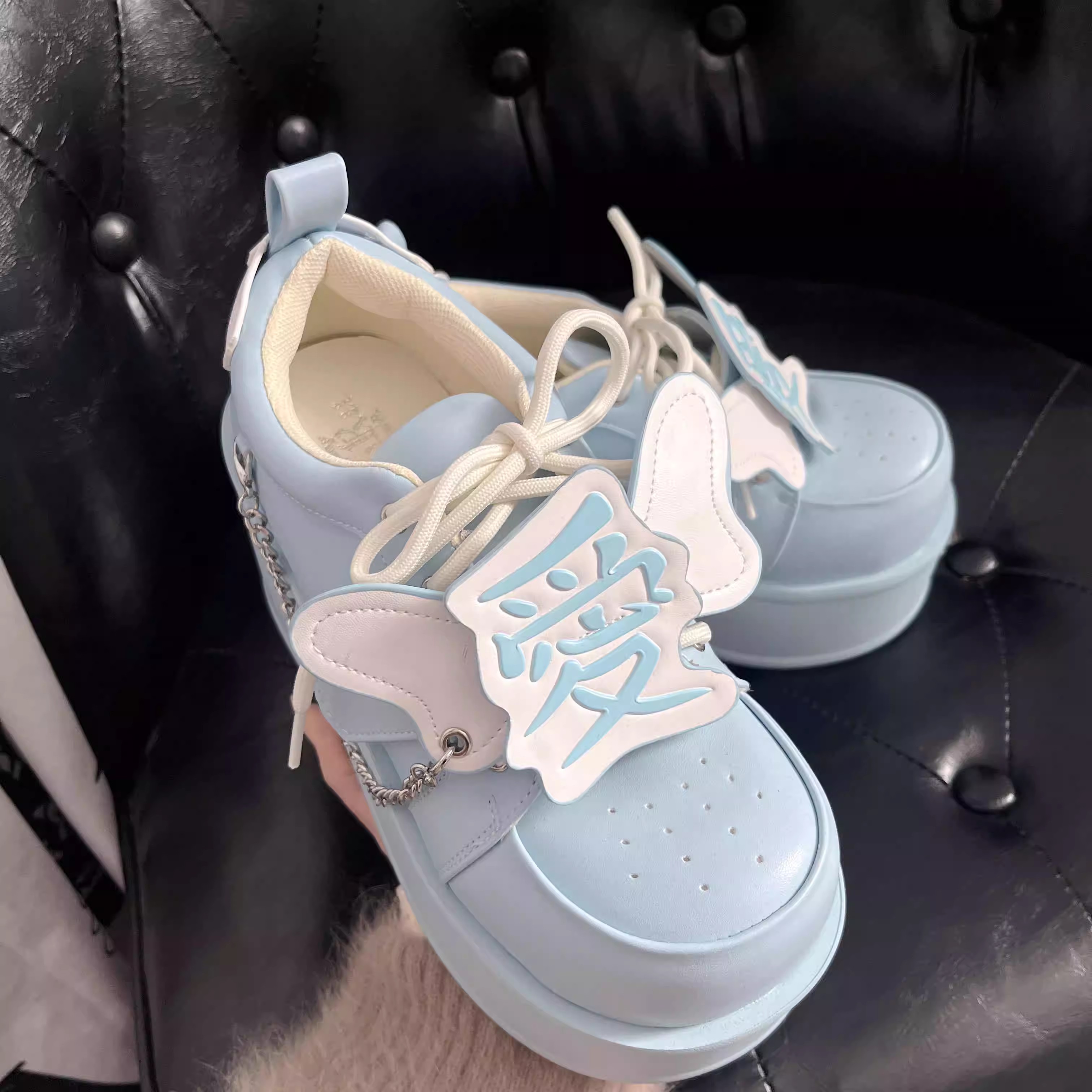 GURURU Original Watercolor Pink Y2K Sweet-Cool Subculture Platform Shoes