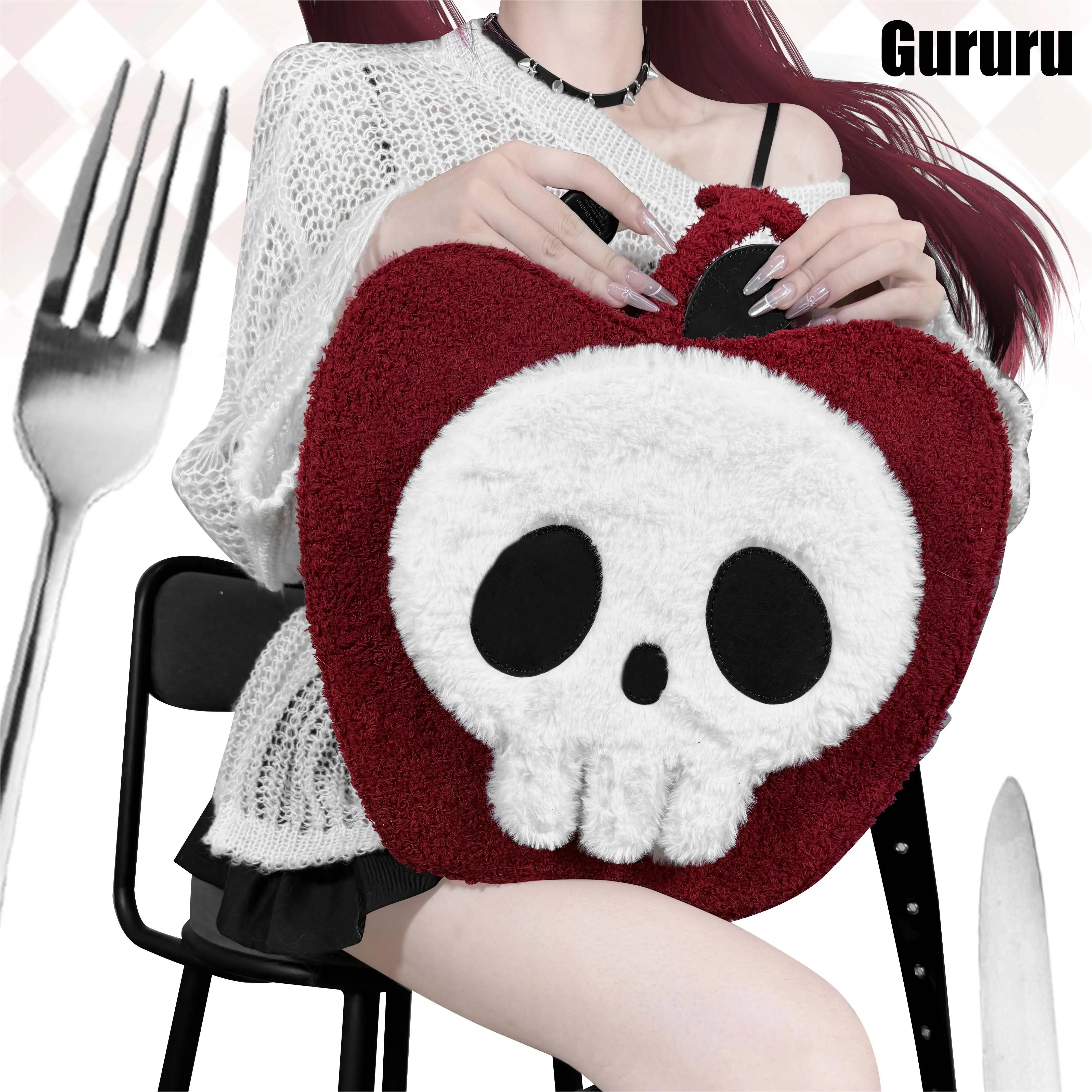 GURURU Apple Skull Backpack – Edgy, Spacious, and Uniquely Crafted