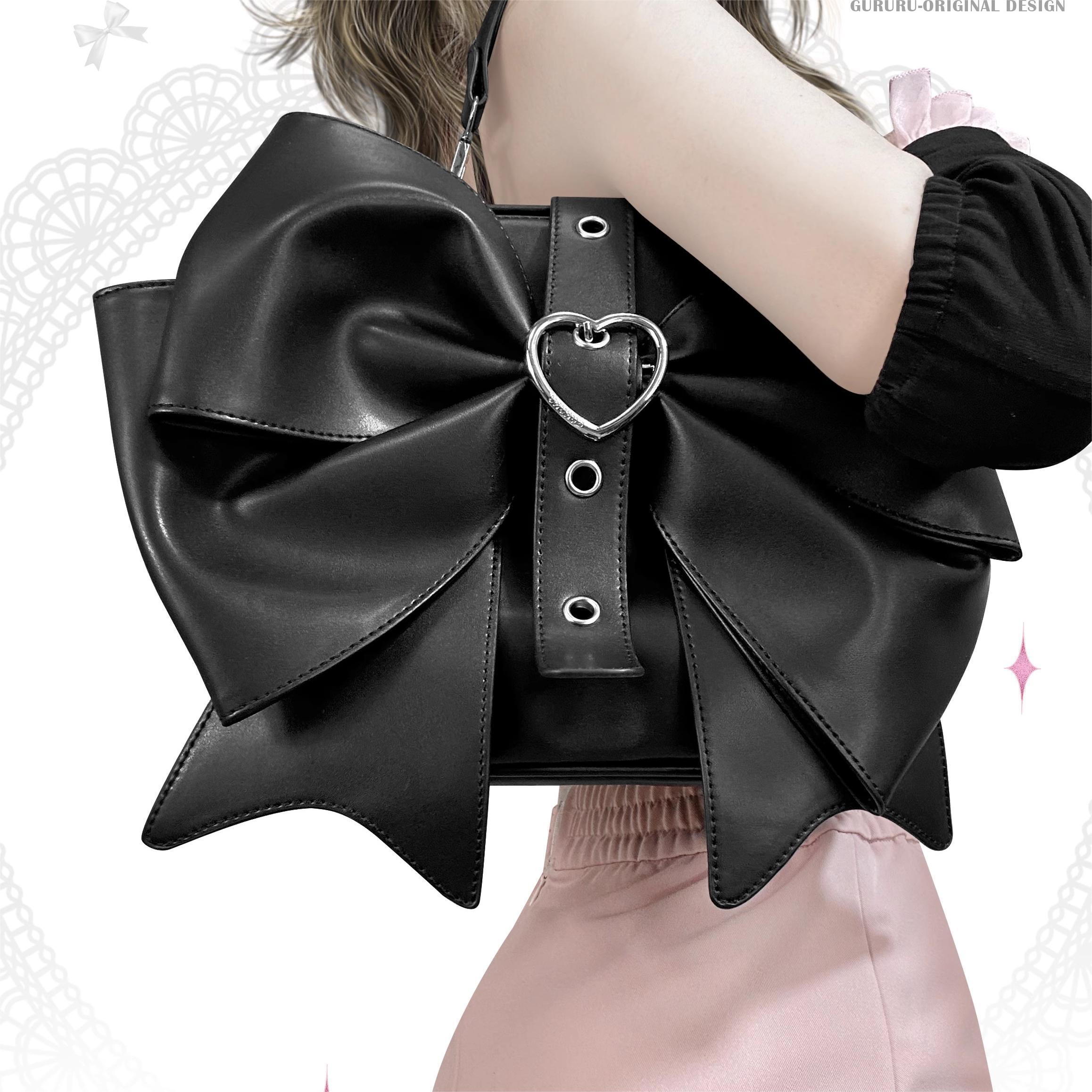 GURURU Oversized Bow Backpack – Cute and Edgy Y2K-Inspired Design