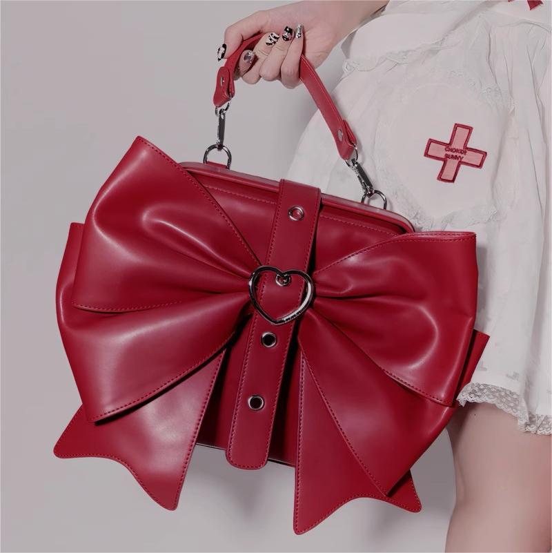 GURURU Oversized Bow Backpack – Cute and Edgy Y2K-Inspired Design