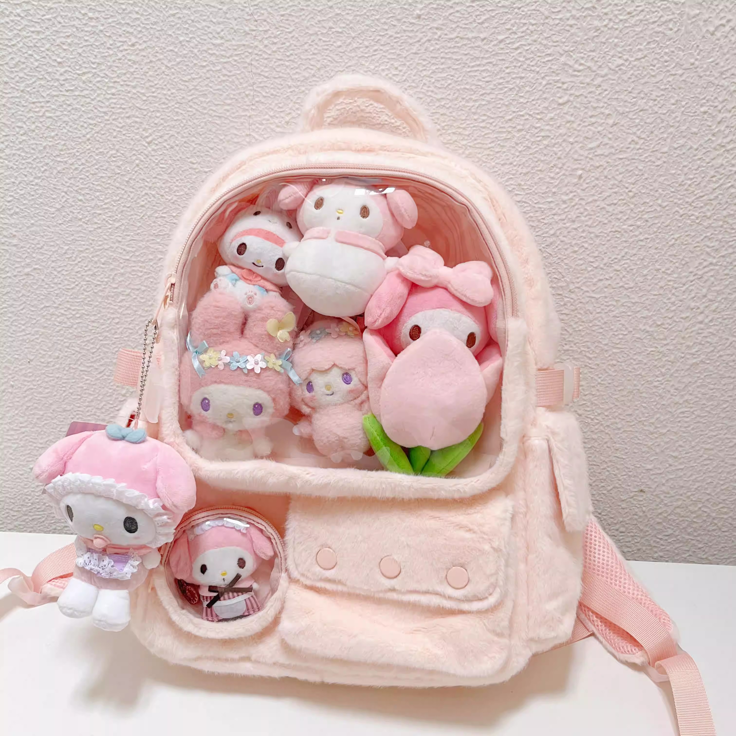 Claw Machine Plush Backpack – Cute & Spacious Itabag for Anime Lovers! 🎀🪀💖