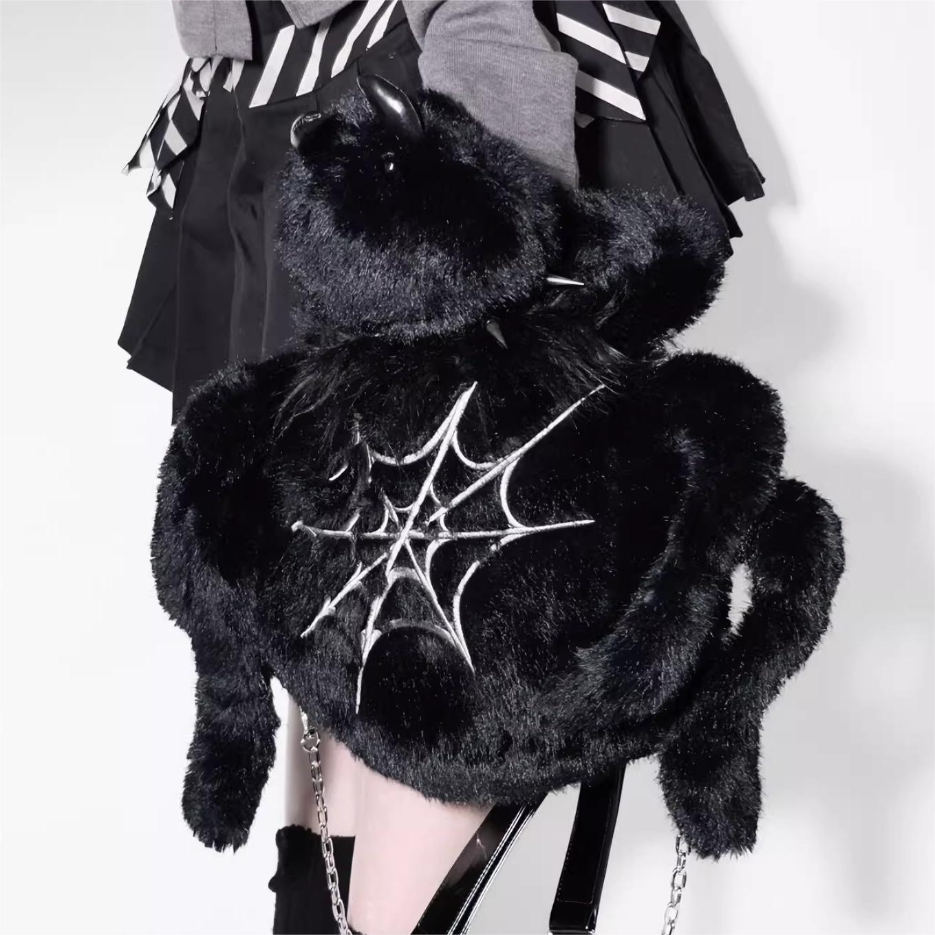 GURURU Giant Spider Plush Bag – Edgy and Adorable Statement Piece