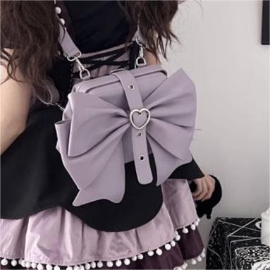 GURURU Oversized Bow Backpack – Cute and Edgy Y2K-Inspired Design