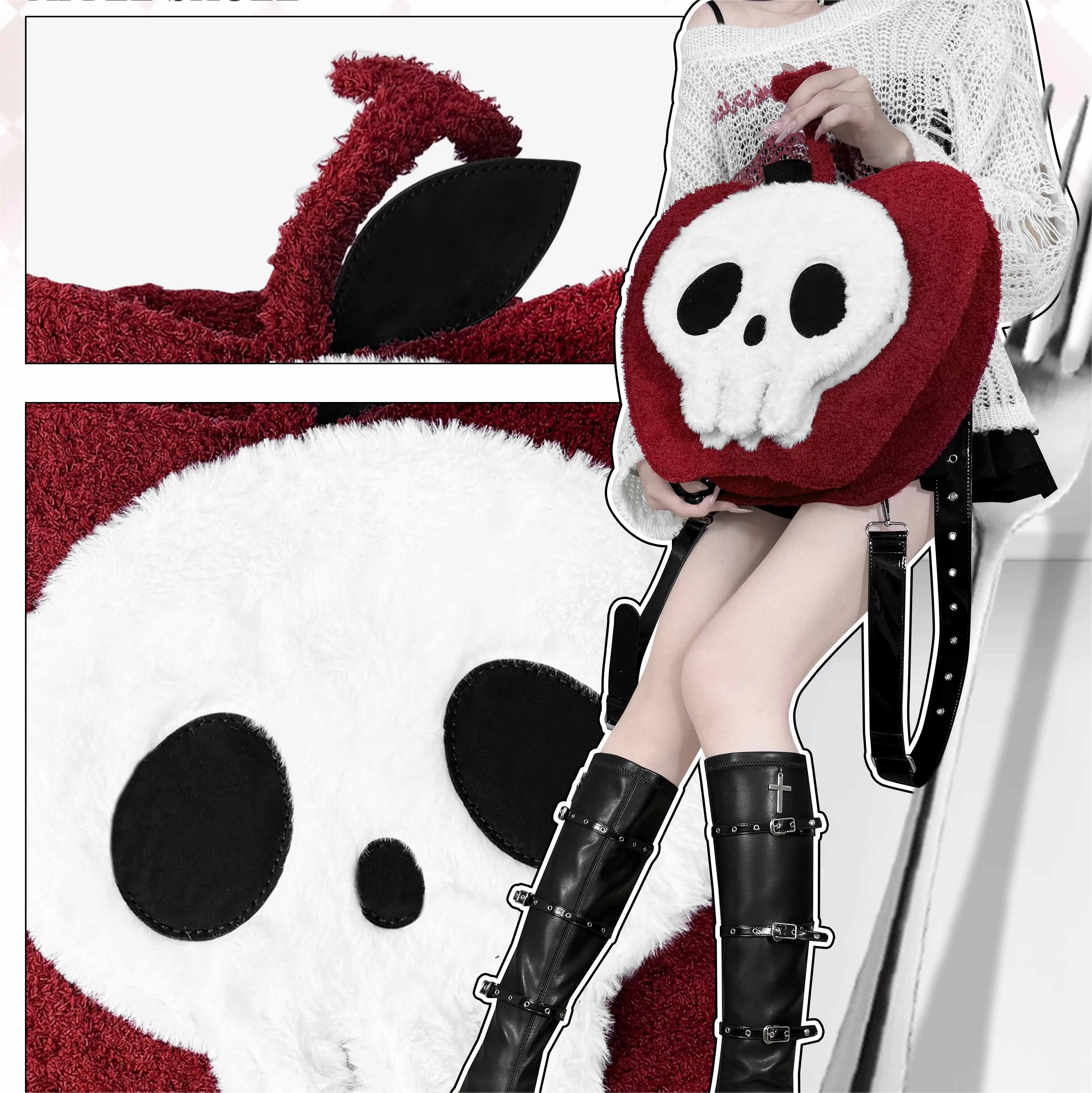 GURURU Apple Skull Backpack – Edgy, Spacious, and Uniquely Crafted