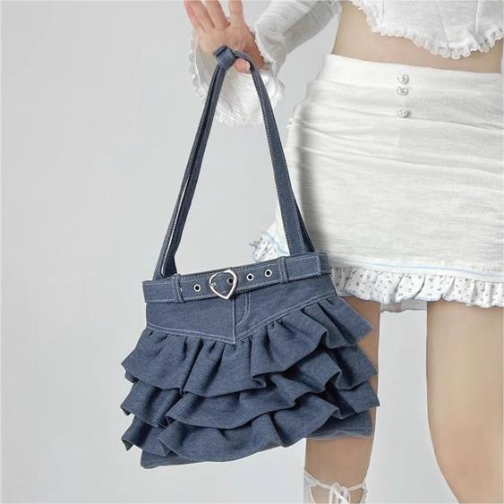 GURURU Original Denim Corset & Skirt-Shaped Bag – A Unique and Eye-Catching Design